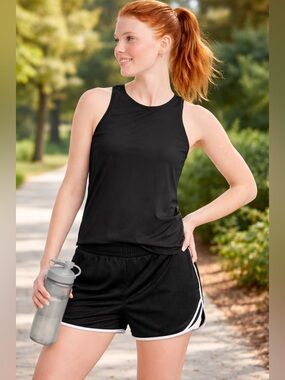 Old Navy Women's Black Power Soft Racerback Tank L NWT #1896